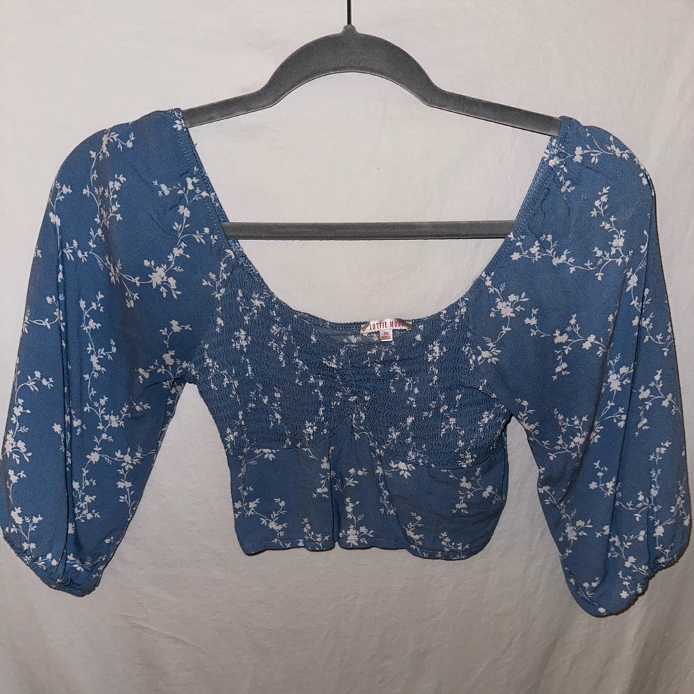 Lottie Moss Floral Crop Top